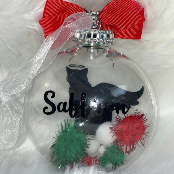 Memorial Kitty Cat Ornament, Keepsake Kitten Gift, Handmade Custom/Personalized - Picture 6 of 10